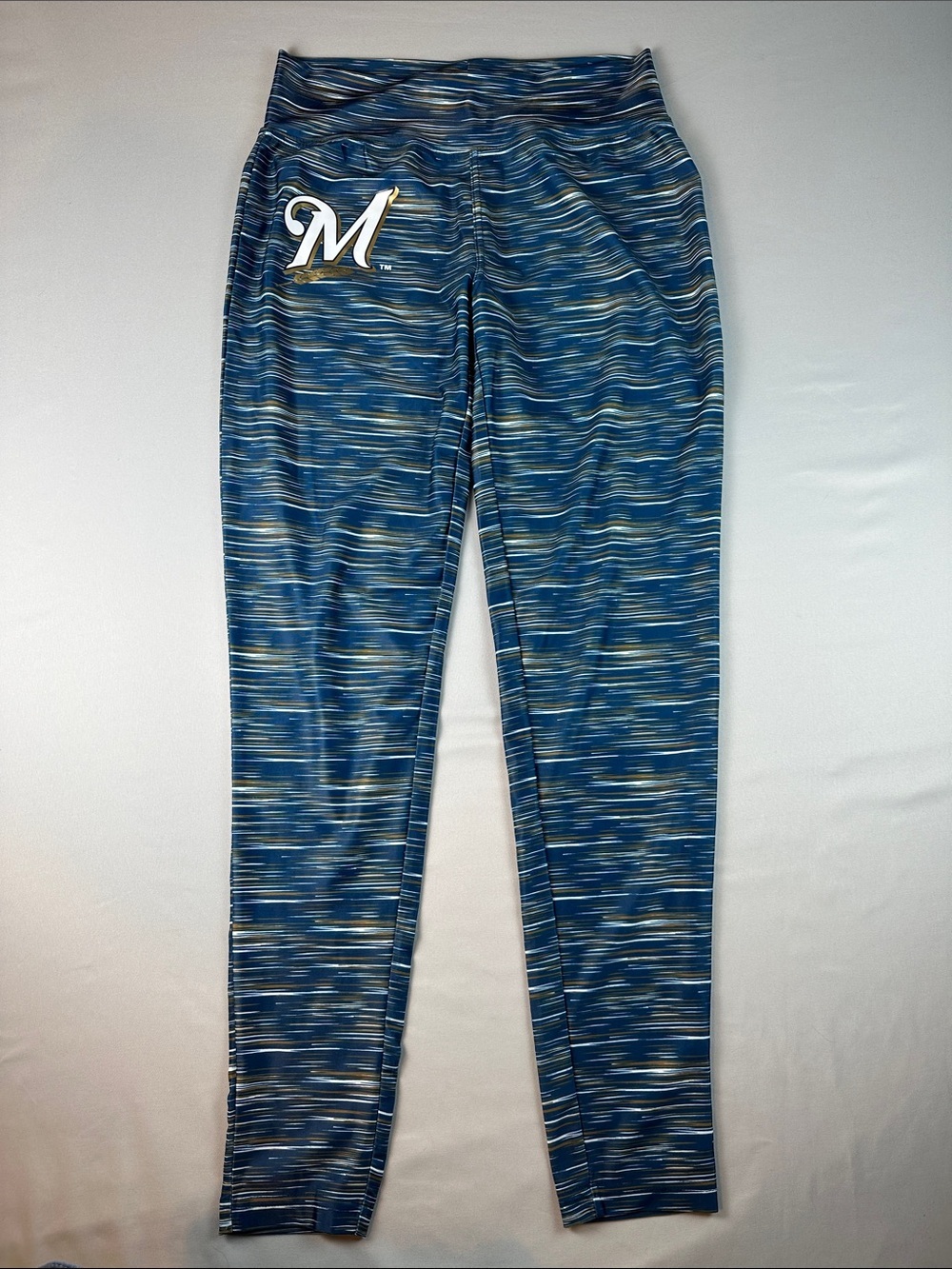 Women’s Milwaukee Brewers Leggings Blue Space-Dye Size Medium
